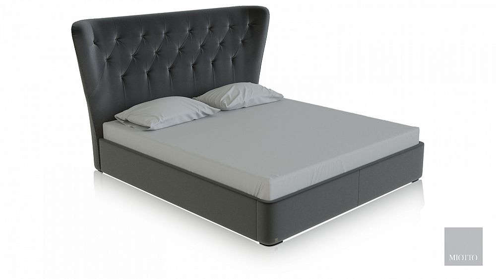 Miotto Corona Polsterbett Queen Size silbergrau - Mayer Matratzen