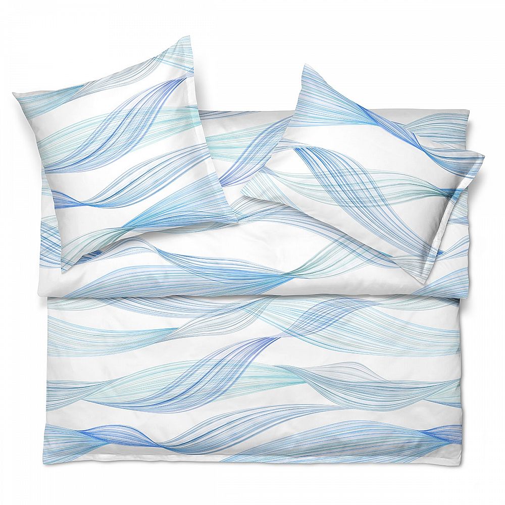 Schlossberg Satin Bettwäsche Aria bleu - Mayer Matratzen