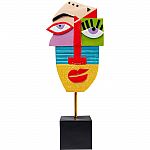 Kare Deko Objekt Abstract Face Multicolour 52cm