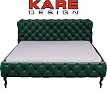 KARE Bett Desire Velvet grün 180x200 cm