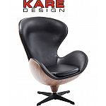 KARE Drehsessel Lounge Black Walnut