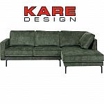 KARE Ecksofa Lucas Rechts Oliv 231 cm