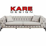 KARE Sofa Bellissima 3-Sitzer Velvet Beige 240 cm