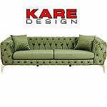 KARE Sofa Bellissima 3-Sitzer Grün Velvet  240 cm