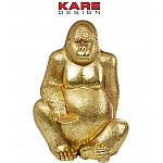 KARE Deko Figur Gorilla Gold XL 180 cm