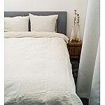 Kayori Bettwäsche Nikko Leinen Größe 135x200 + 80x80cm naturell